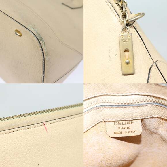 CELINE Hand Bag Leather Beige - Picture 11 of 13